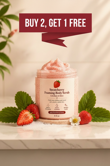 Strawberry foaming scrub